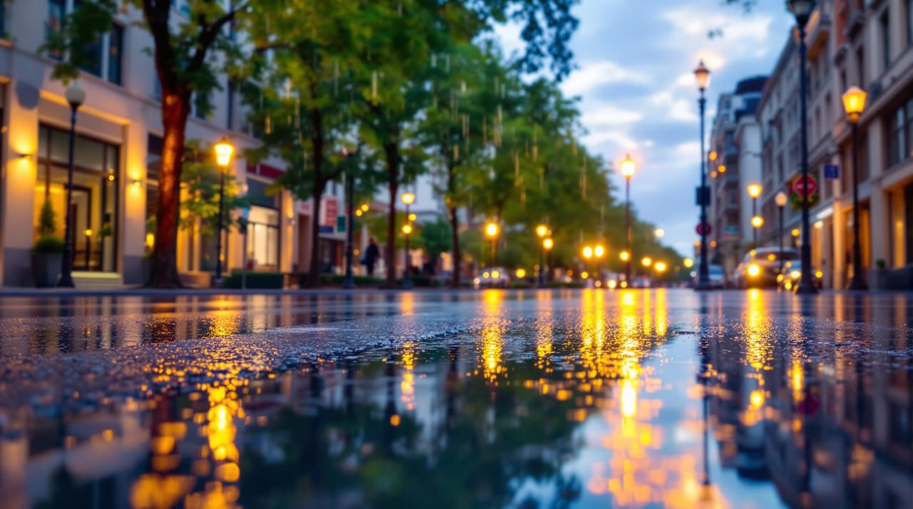 雨后初晴：城市倒影集